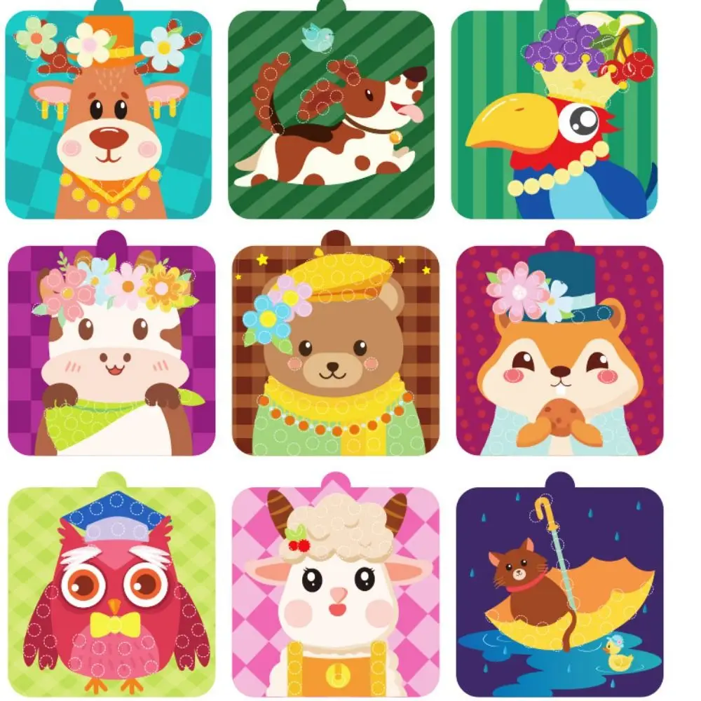 Material artesanal crianças adesivo livro hairball educacional animal pompom arte kit montessori aprendizagem precoce pompom artesanato brinquedo