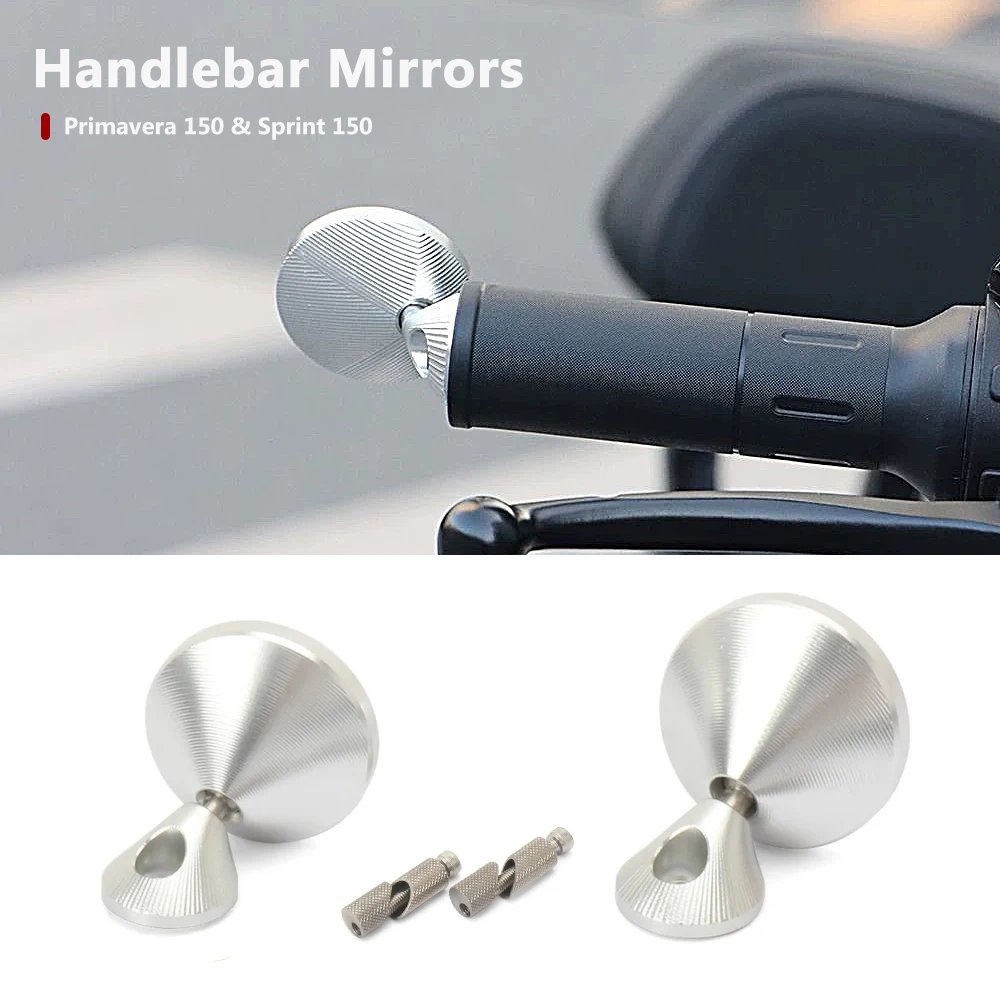 

Round Handlebar Aluminum Motocycle Rearview Mirrors Moto End Side Mirrors For Vespa Sprint 150 Primavera 150 Sprint150