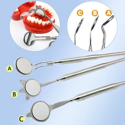 High Quality Dental Mouth Mirror Anti-fog Rhodium Mirrors Reflectors with Handle Double Sided Reuse