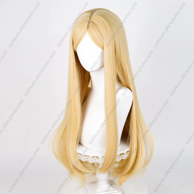 IDV Little Girl Cosplay Wig 80cm Long Blonde Mixed Color Wigs Heat Resistant Synthetic Hair