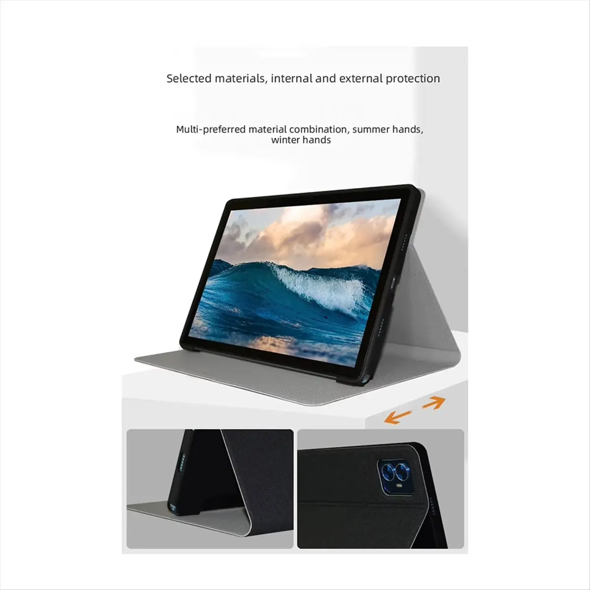 

【lucky】 PU Leather Case for Teclast M50 Pro 10.1 Inch Tablet Case Stand Smart Sleep TPU Soft Shell Cover for Teclast M50 M50HD D