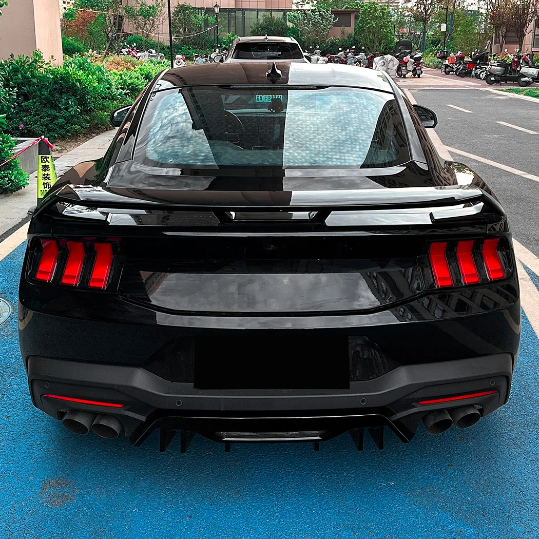 For Ford Mustang MK7 2024 2025 2026+ Car Rear Bumper Diffuser Lip Modified Splitters Spoiler Lip Lower Guard Protector Body Kits view 3