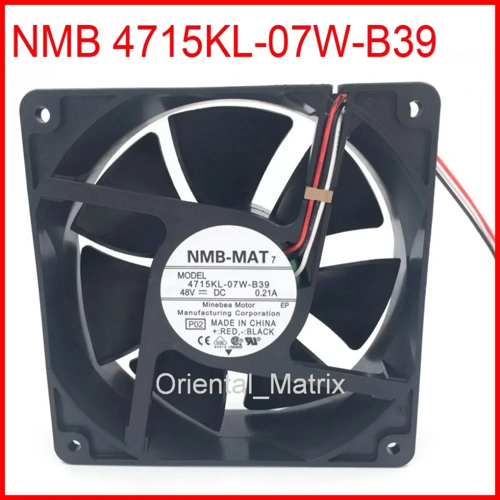 NMB-MAT 4715KL-07W-B39 12038 48V 0.21A CPU Cooler Cooling Fan