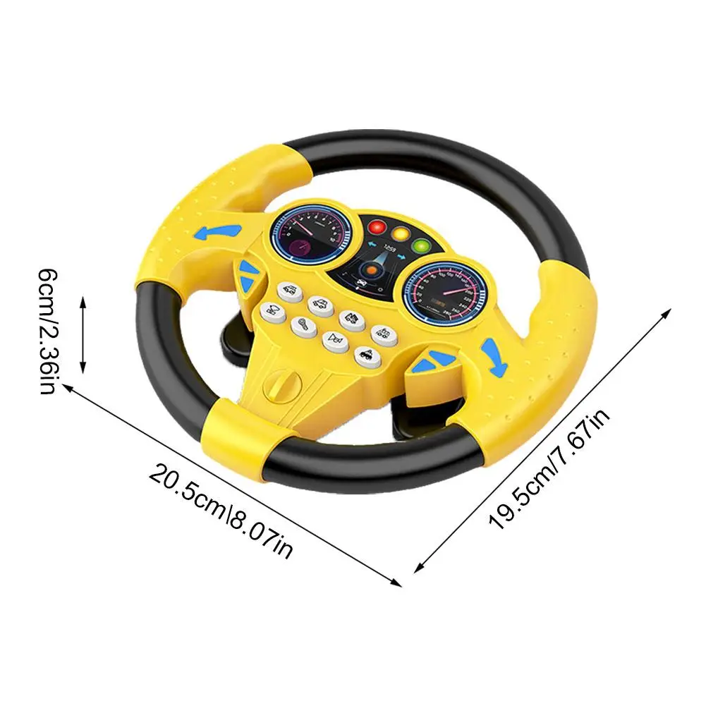 Electric Simulation Steering Wheel Toy With Light And Sound Educational Simulate Driving Car Co-Pilot Children\'s Vocal Toy Gift