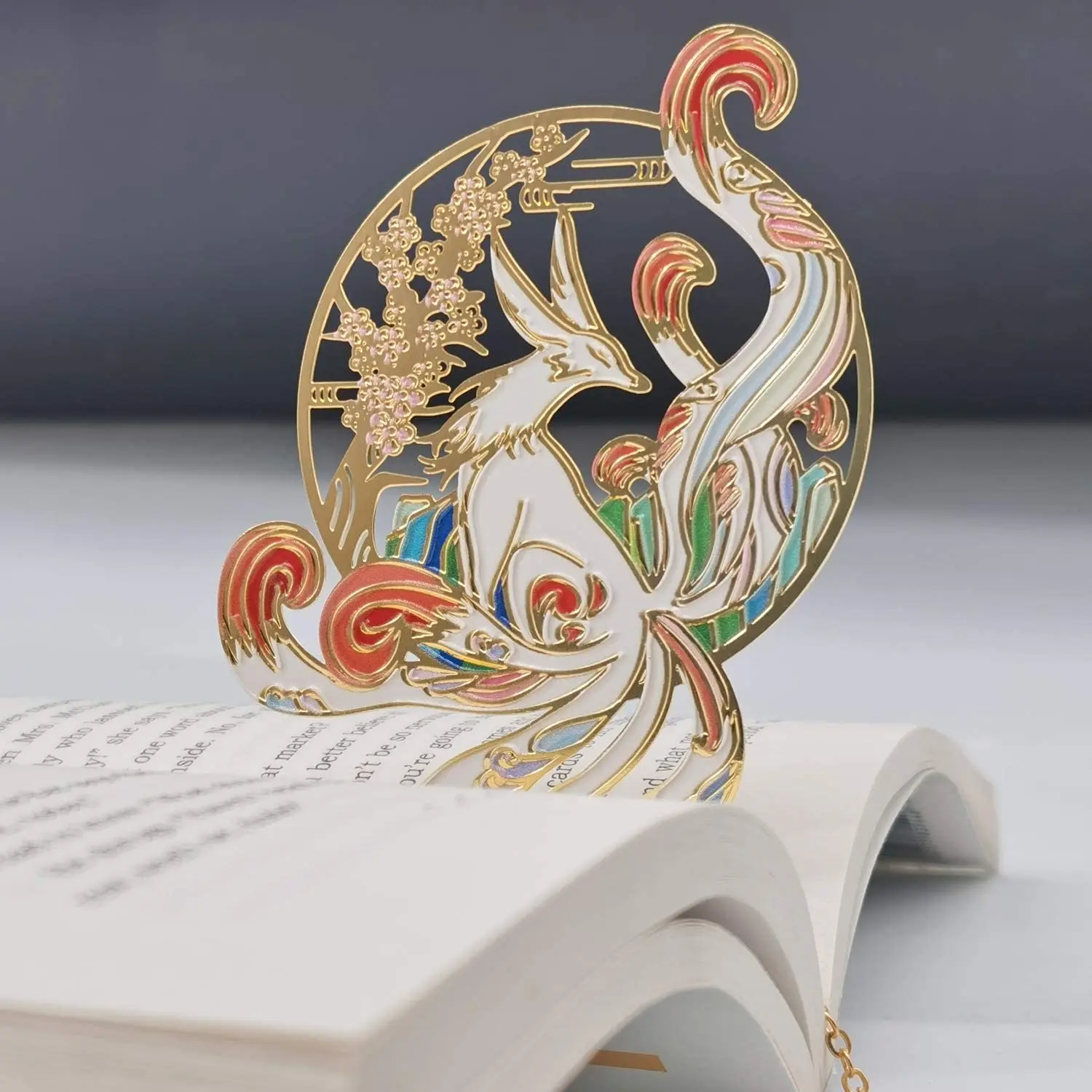 Marque-pages en métal pour femmes, marque-page Kitsune Fox Cool Golden PleMarker, cadeau pour les amateurs de livres de lecture