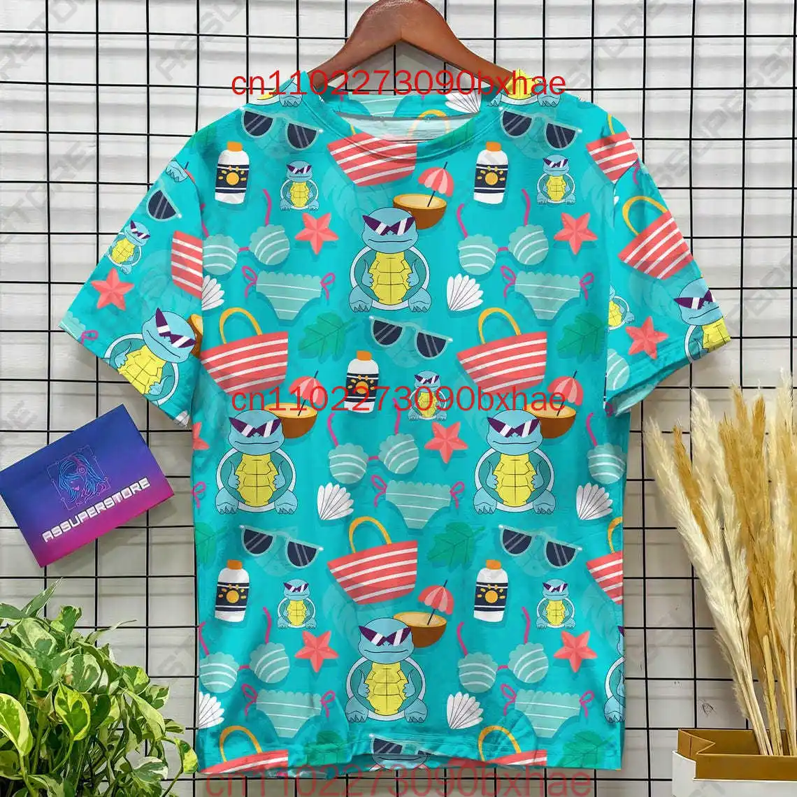 

3D Print Pokemon Squirtle T-Shirt Japanese Cartoon Cosplay Costume Fashion Men's And Women's Children's Short Sleeve T-Shirt