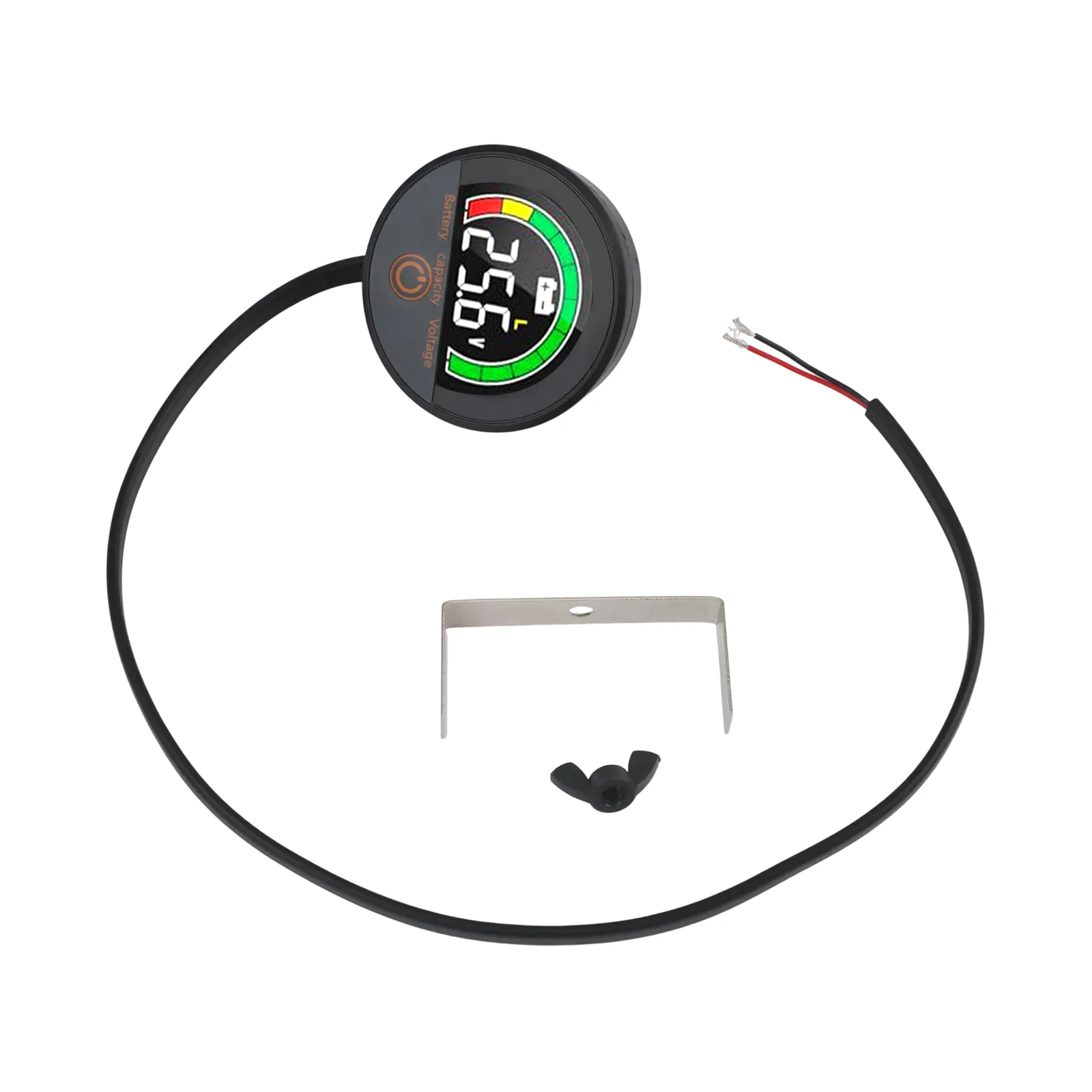Waterproof Voltage Meter for Cars and Motorcycles Monitors Battery Capacity from 12V to 72V with Low Voltage Alarm