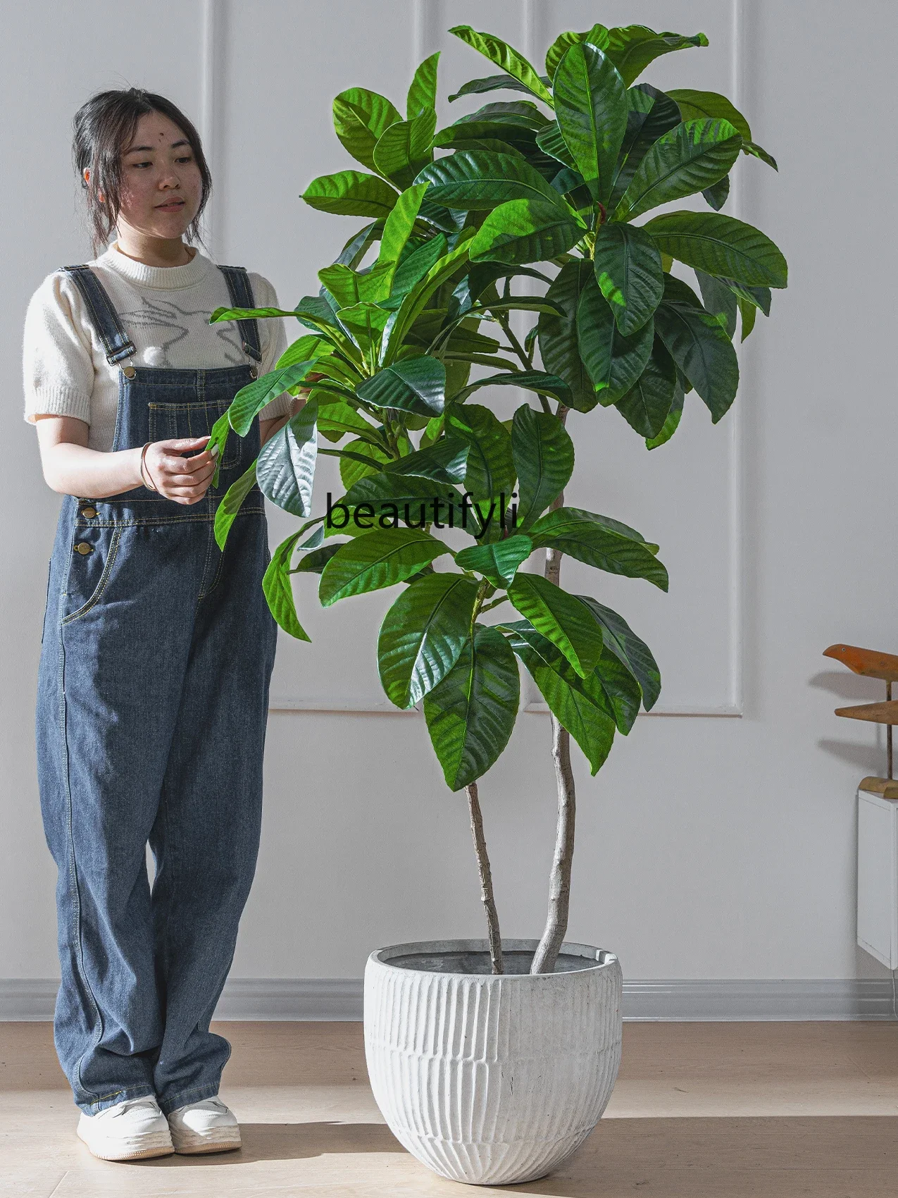 Large Loquat Tree Indoor Simulation Plant Potted Plant Living Room False Tree Floor Green Plant Ornament