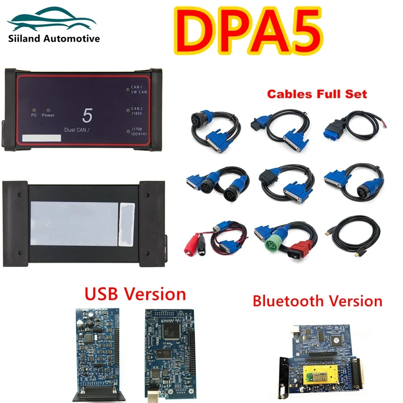 A+ Multi-Languages DPA5 Truck Diagnostic Tool USB/Bluetooth DPA5 Dearborn Protocol Adapter DPA 5 Heavy-Duty Truck DPA5 8.6