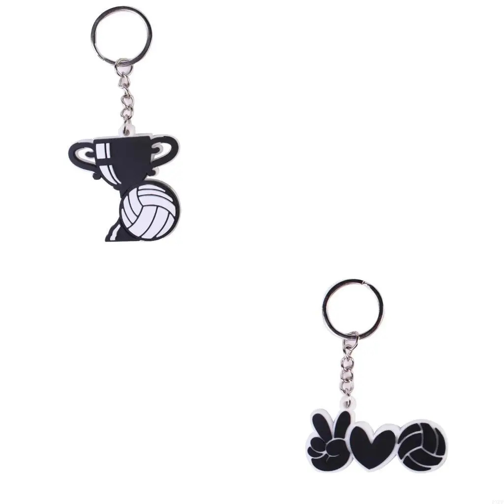 

5Pcs Volleyball Keychain Car Keyring Sports Ball Keychain Decorations Volleyball