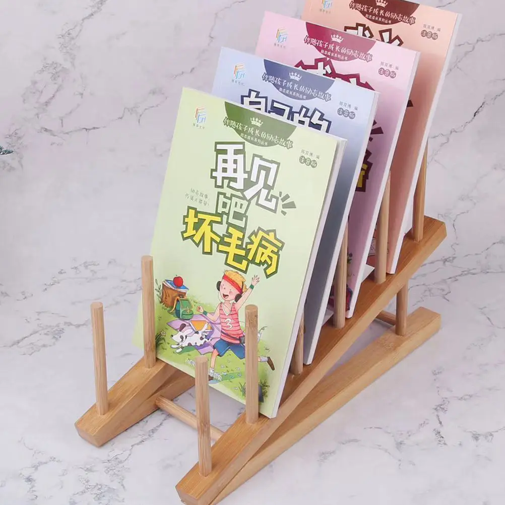

Bamboo Bowl Dish Shelf For Kitchen Storage Drain Rack Cup Holder Drying Organizer Plate Saucer Rack Kitchen Accessory Wood Color