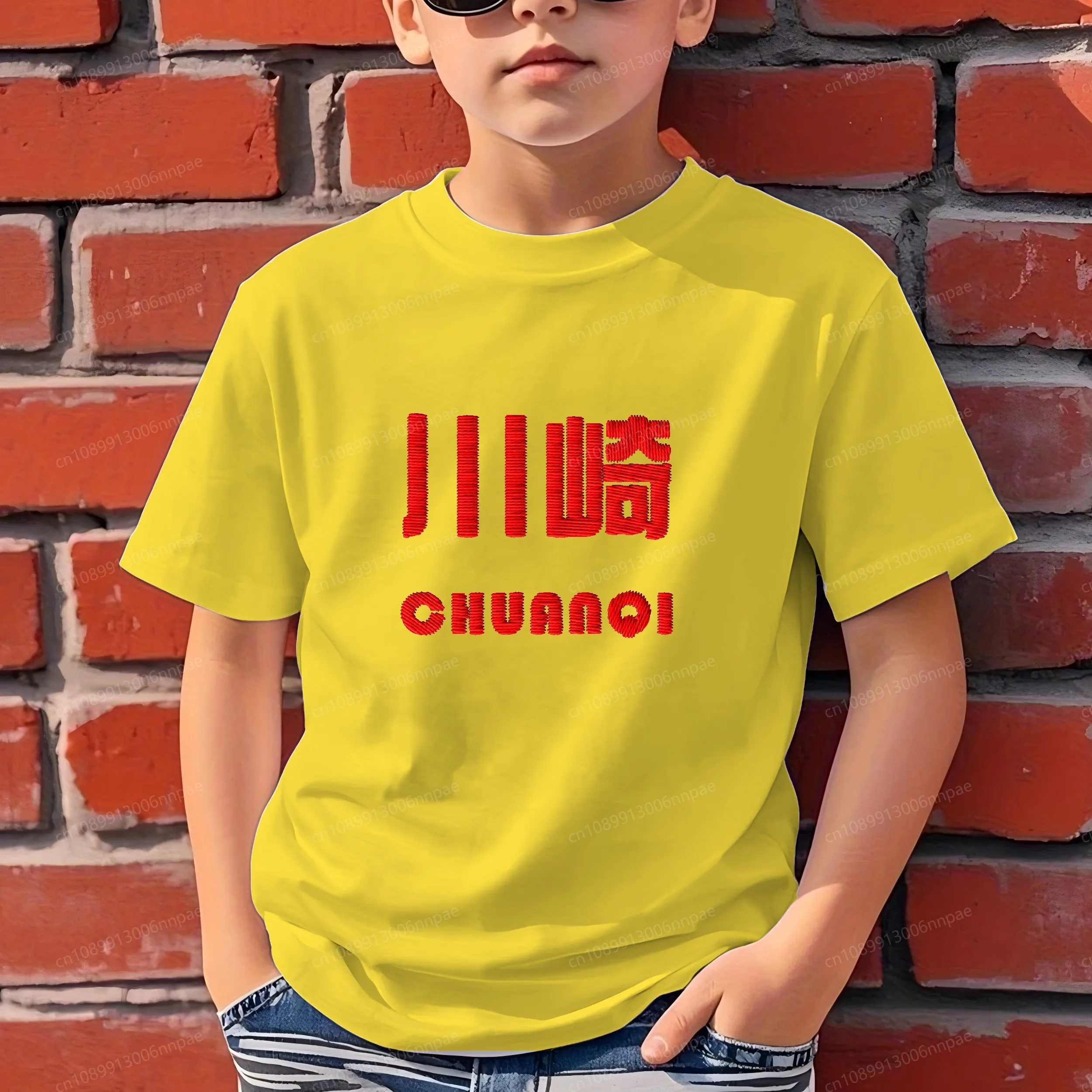

2025 Kids Clothes High-quality Embroidery Kawasaki 3D Printing Pure Cotton T-shirts for Boys T-shirt Boy Children Clothing Top