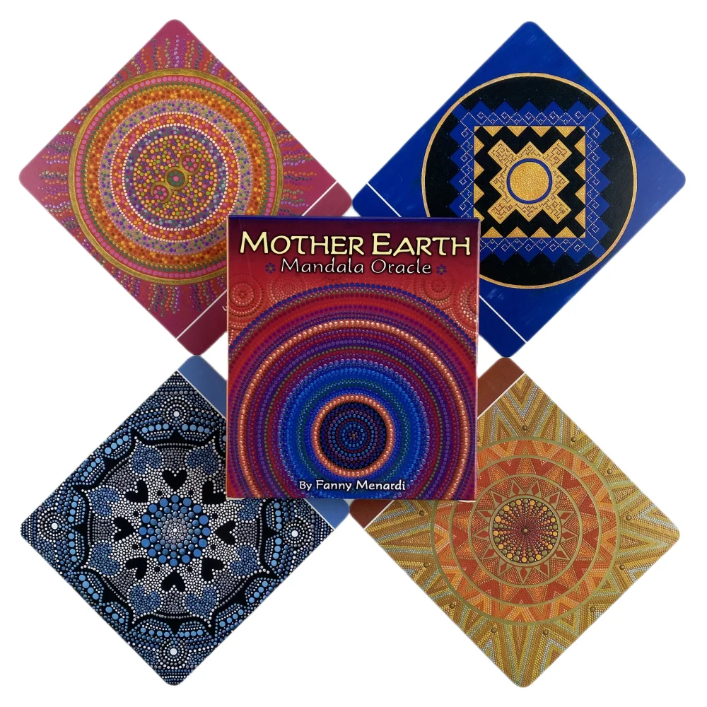 

Матери земля Мандала Оракл карты A 44 Таро англоязычное гадания издание колода борода игры