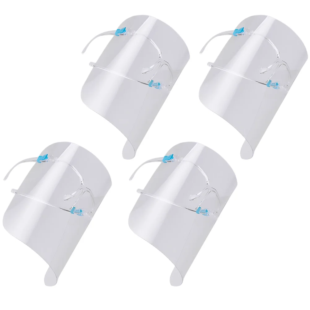 

4Pcs Transparent Protective Masks Anti Fog Safety Shield Detachable Lenses Kitchen Reusable Durable Design Glasses Friendly