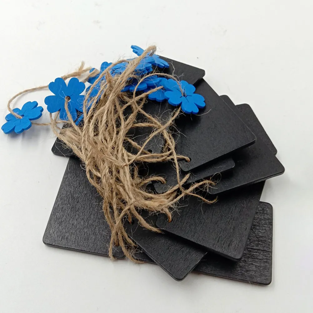 

10Pcs Blackboard Hanging Plaques Jute Rope DIY Wood Boards Home Decor Wall Hanging Sign Welcome Decoration Crafts