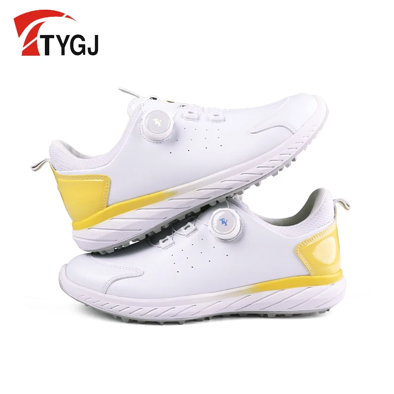 TTYGJ-zapatos de Golf con botones giratorios para mujer, calzado deportivo impermeable, transpirable, antideslizante, novedad de verano