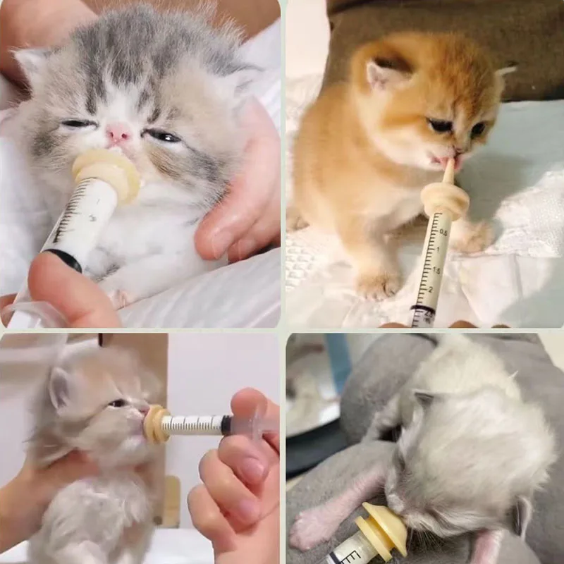 Puppies and kittens breastfeeding artefacts pet syringe syringe feeder cats and dogs special nipple bottle