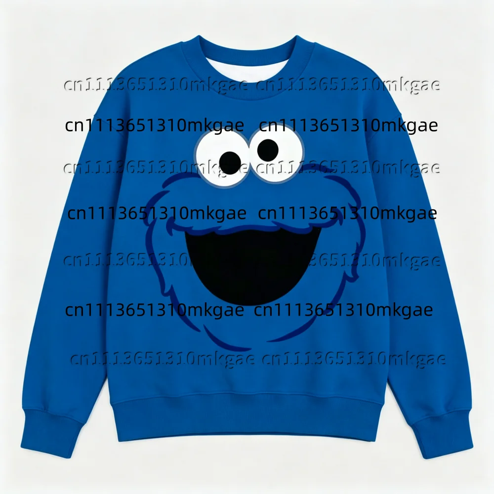 Sesamstraße, Kleinkind, Jungen- und Mädchen-Sweatshirt mit langen Ärmeln, Elmo, Oscar, Big Bird, Cookie Monster, niedliche Cartoon-Figuren, für Männer und Frauen. – Detail 5