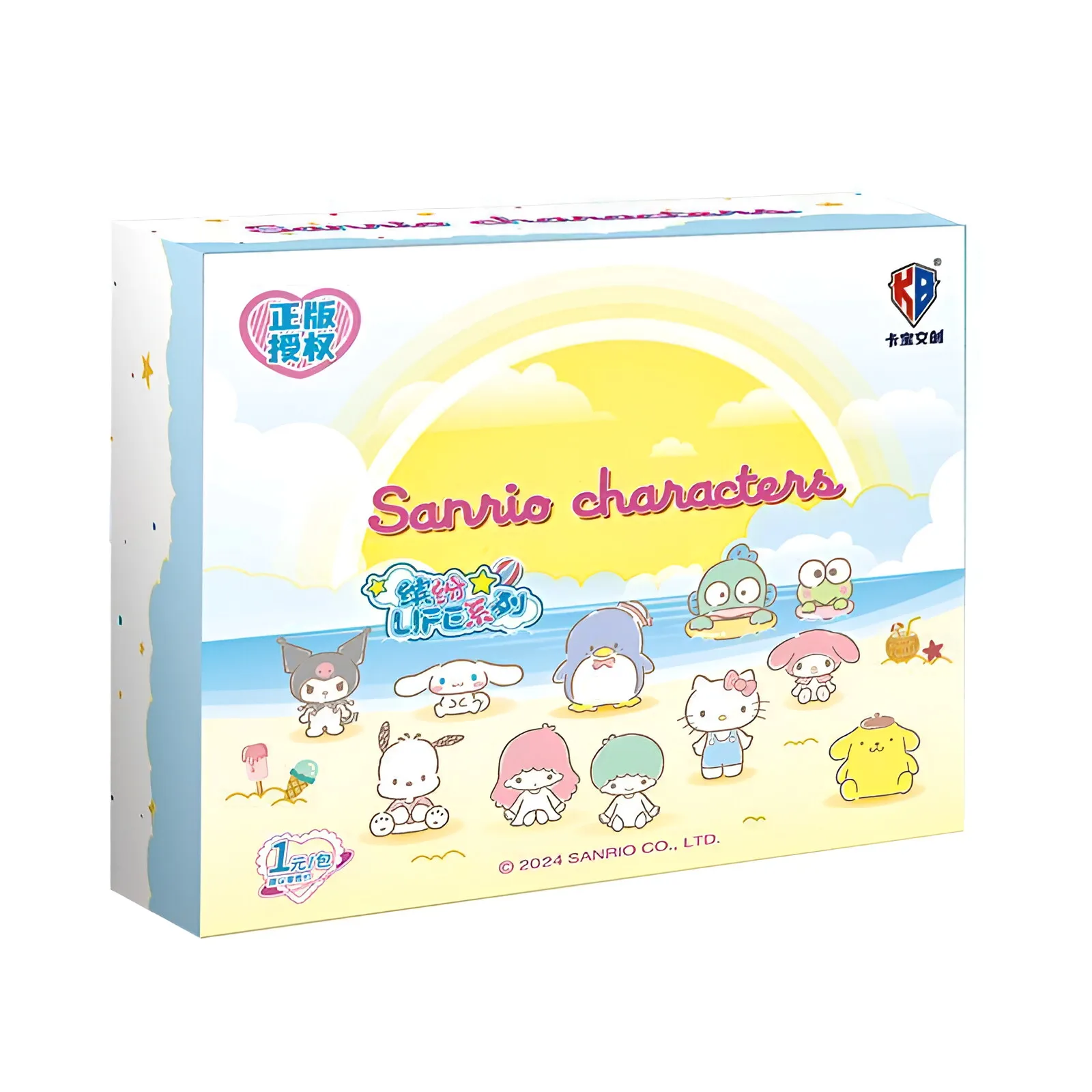 KABAO Original Sanrio Kuromi Hello Kitty Shining Card Cartoon My Melody Collectible Game Card Toy For Children Gift