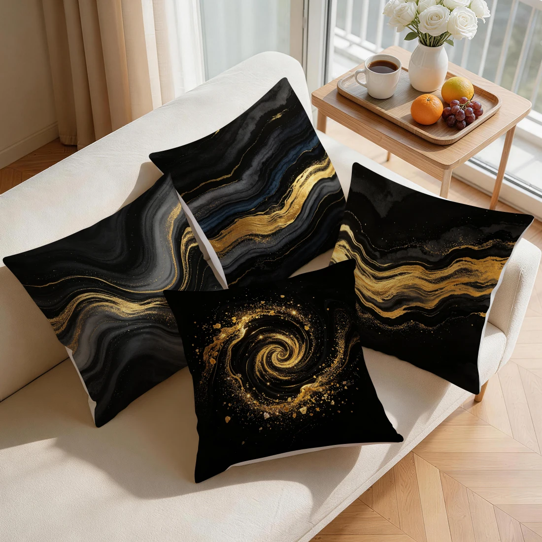 Fluid Agate Marble Pillowcase Printed Polyester 40/45/50cm Throw Pillowcover Decorative Sofa Cushion Pillowslip Home Decor
