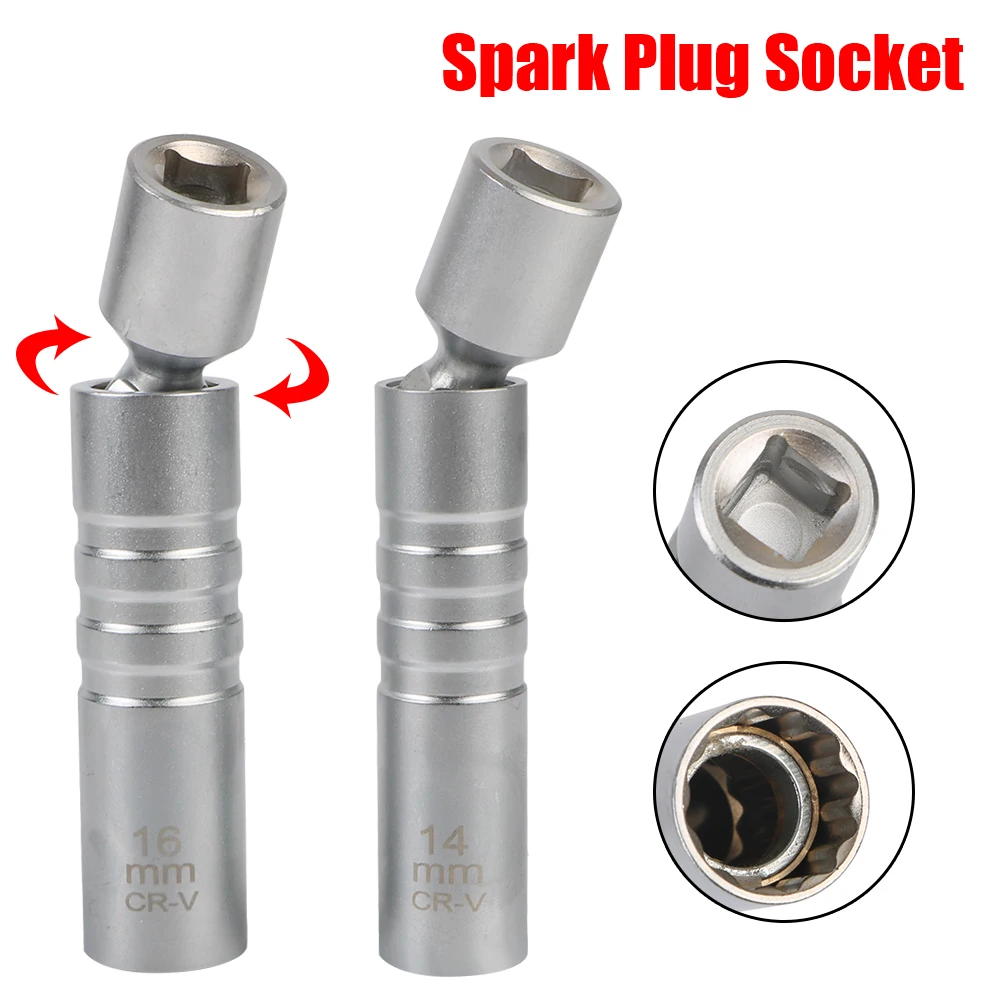 

For BMW Spark Plug Spanner 14mm 16mm Socket Adapter Joint Magnetic Flexible Wrench Auto Repair Tools Car Accessories Universal