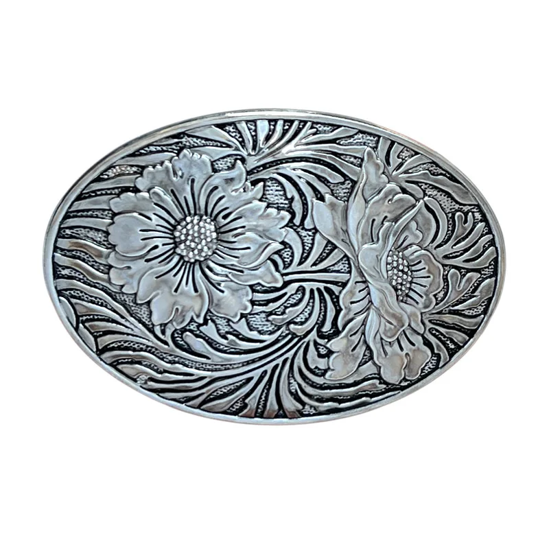 Stylish floral belt buckle Western style