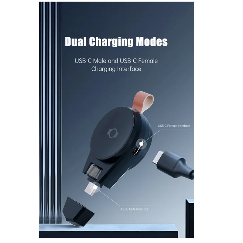 شاحن مغناطيسي مزدوج من النوع C لساعة سامسونج جالاكسي 6/5/برو/4/3/أكتيف 2 شاحن USB للساعة 6/4 كلاسيكي #4