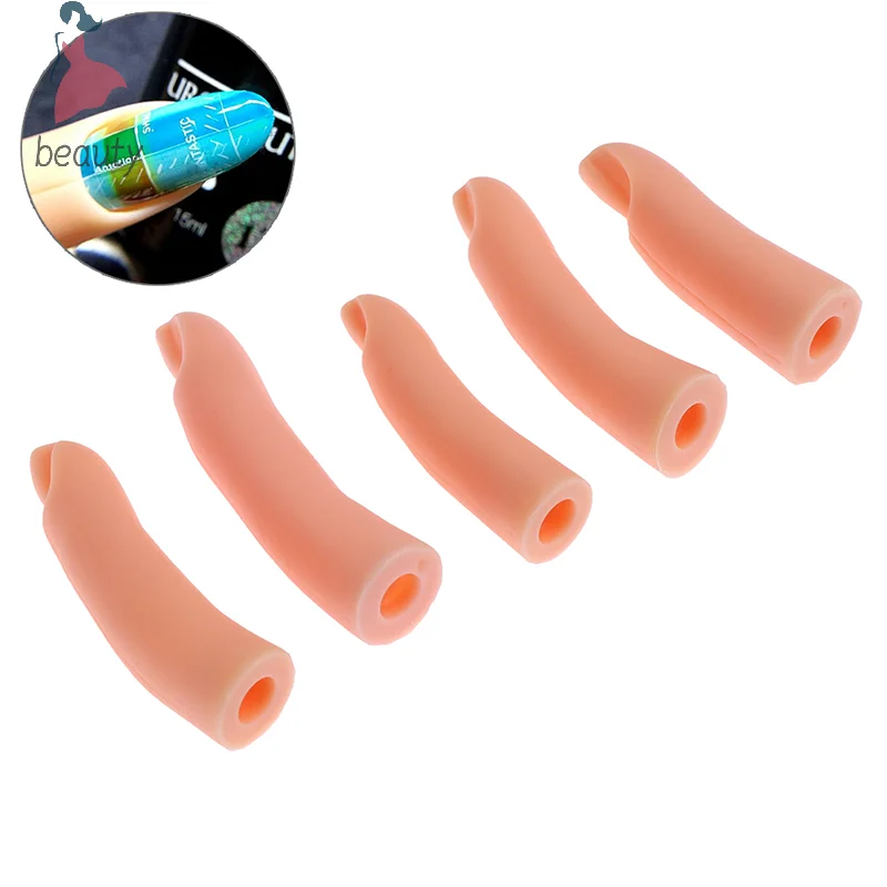 Juego de Herramientas de manicura para entrenamiento de uñas, modelo de Gel acrílico para práctica de manicura, 5 unidades por Set