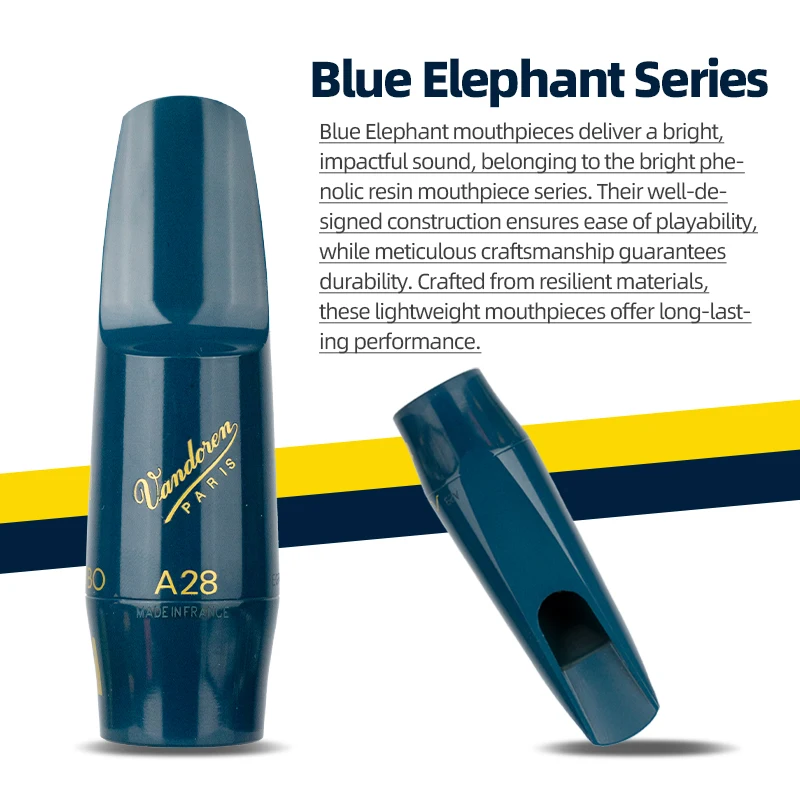 Французский импортный мундштук Vandoren Eb Key, альт-саксофон, мундштук с синим слоном A45, бакелитовый мундштук Vandoren A28
