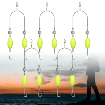 5/10Pcs Double Reverse Fishing Hook Off-Bottom Double Hook Rig Set  Ideal for European Carp Fishing Bypass Weeds Stones Silt