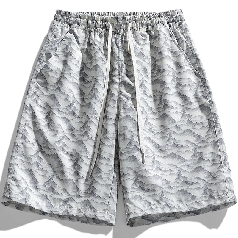 Summer Beach Pants Men's New Quick-drying Pants Fashionable Trendy Sports Shorts Loose Running Five-point Pants