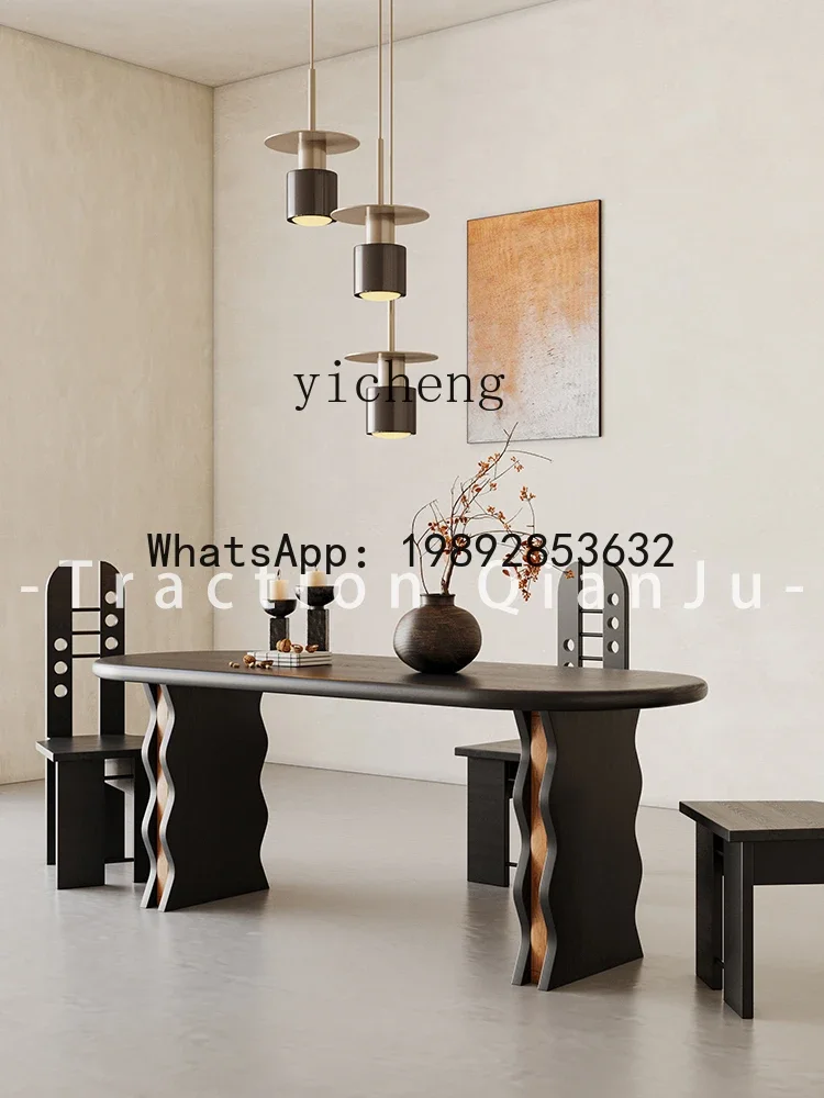 

b2Solid Wood Dining Table for Home Use, Small Apartment Dining and Study Desk