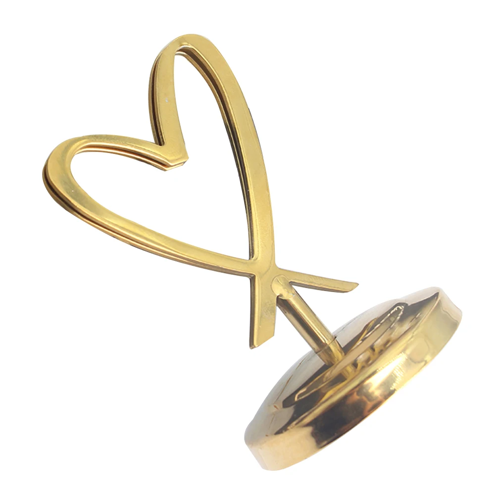 

1pc Heart Shaped Business Card Holder Gold Decor Table Display Menu Cards Holder Clip Memo Photo Wedding Office