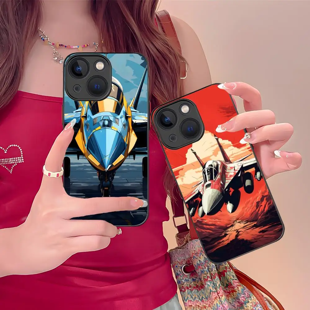 

Чехол для мобильного телефона с изображением аниме AirForce Plane для iPhone 16, 15, 14, 13, 12, 11 X XR XS 8 7 Pro Max Plus, мини-цветный силиконовый защитный чехол