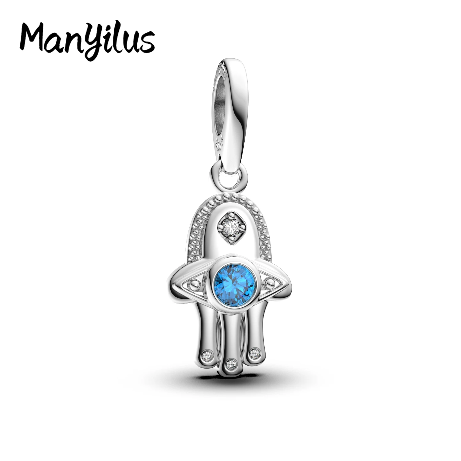 

Manyilus New 2025 Hand of Fatima Charms S925 Sterling Silver Skull Beads For Charm 925 Original Bracelet DIY Necklaces Jewelry
