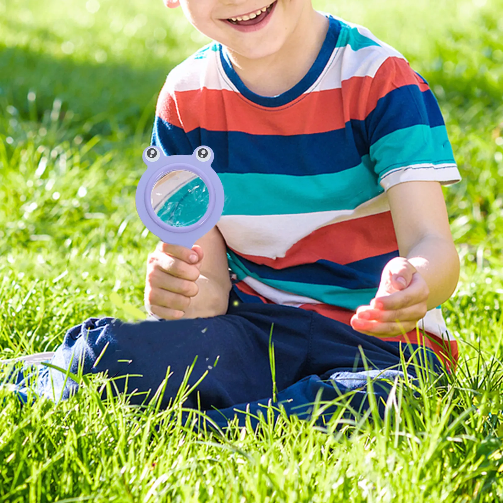

Children's Science Insect Observer Purple Portable Magnifier Cartoon Design Educational Exploration Handheld Pocket Microscope