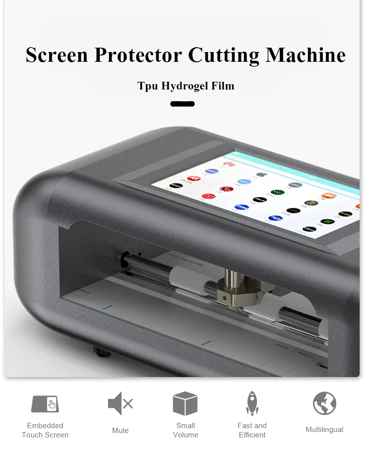 New Product Automatic Tpu Film Smart Mobile Phone No Tempered Glass Screen Protector Cutting Machine