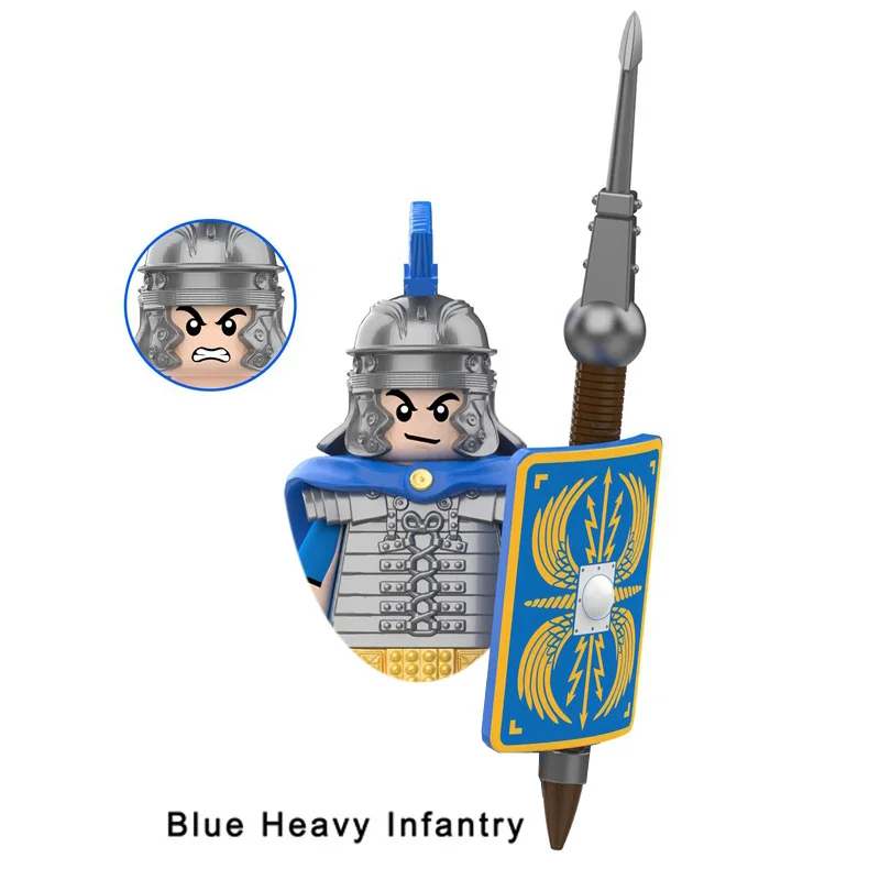 Kids Toys Medieval Military Figures Model Armed Infantry Roman Centurion Trumpeters Assembly Model Building Blocks Boys Gifts