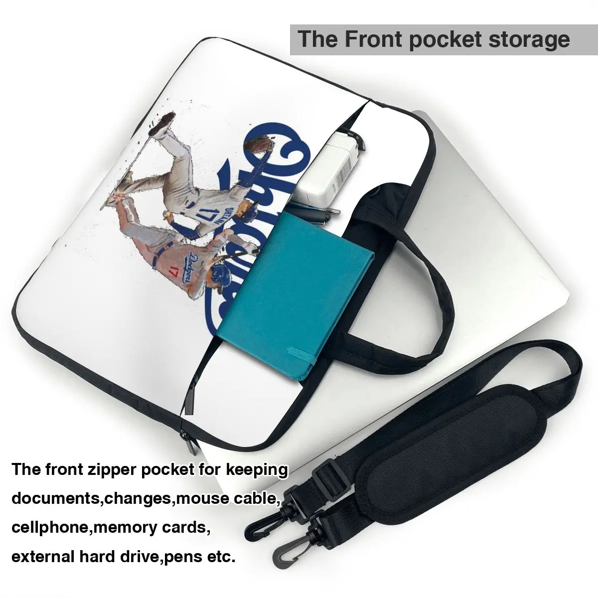 Dodgers Ohtani 2way Player Laptop Bag Protective Case Computer Bag 13 14 15.6 Inch Crossbody Notebook Pouch For Macbook Pro Air