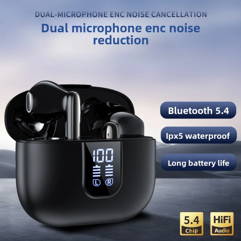 

Hot-Selling Bluetooth Earphones6Mai Noise Cancelling Sports Semi-In-Ear Wireless Earphones with Ultra-Long Battery Lifeanc+enc