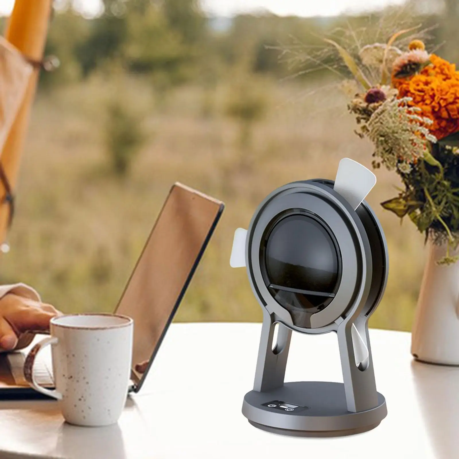 

Компактные настольные вентиляторы с подсветкой, низким уровнем шума, 3 скоростями, портативные, для кемпинга, улицы, дома, автомобиля, путешествий