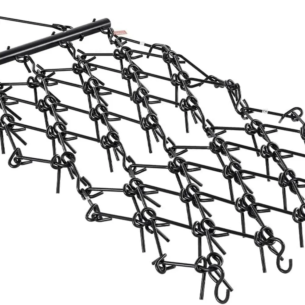 

Drag Harrow, прочная цепная борона 4 фута x 4 фута с 69 острыми зубьями, подходит для трактора ATV UTV, идеально подходит для подготовки почвы, см.