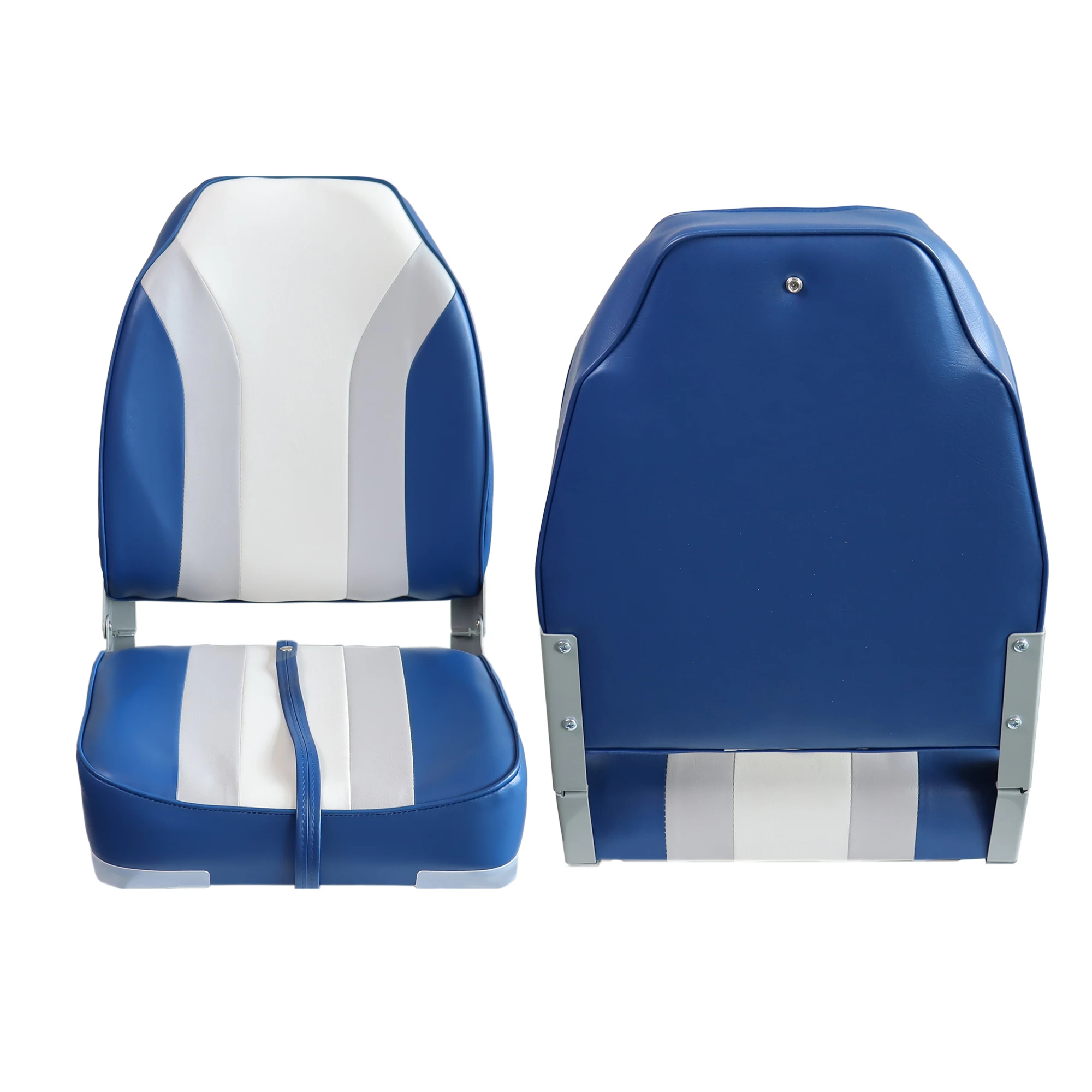 

Bass Boat Seats Blue and White Waterproof Speed Boat Seats Folding Boat Seats Marine