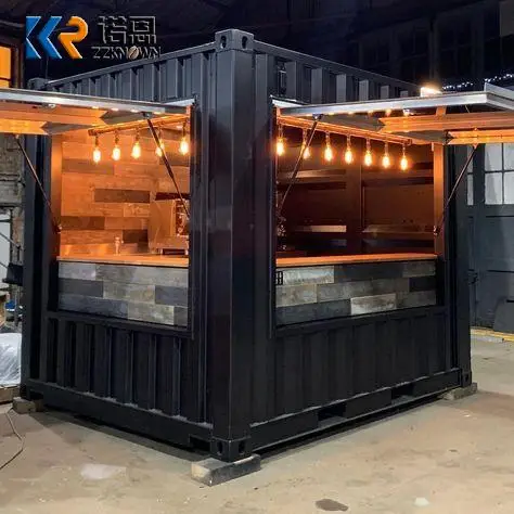 

Luxury Flat Pack Folding Container House Prefabricated Steel Container Coffee Shipping Container Bar