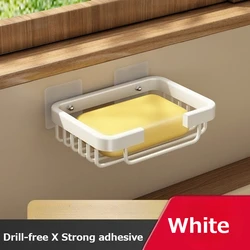 Aluminum Alloy Soap Holder Metal Soap Holder Drill Free Wall-mounted Soap Holder Black Soap Dish Drain Soap