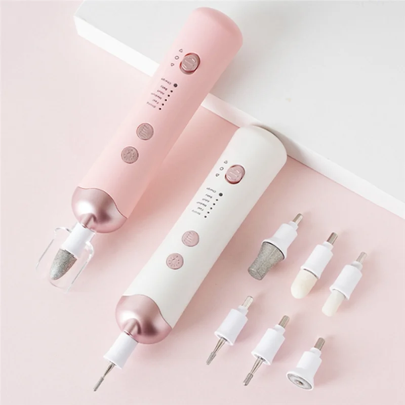 

Набор электрических пилочек для ногтей, электрический маникюрный инструмент, многофункциональный бесшумный маникюрный инструмент, беспроводной для толстых ногтей, белый-A54Q