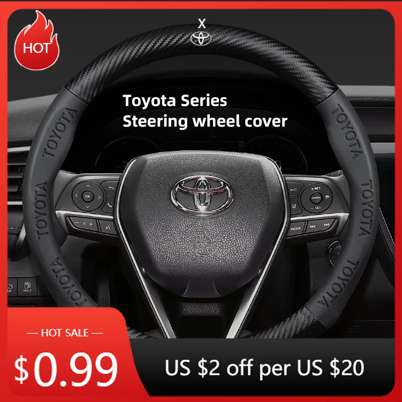 

Для Toyota 2026, противоскользящий чехол на руль автомобиля из углеродного волокна для Toyota Alphard Gazoo Racing Corolla Yaris Chr A