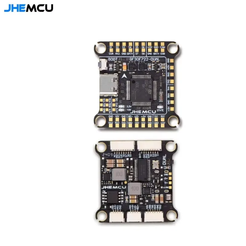JHEMCU F7 Stack F722 وحدة تحكم في الطيران المزدوجة مع RuiBet 60A ESC 3-6S 30.5*30.5 مللي متر لطائرة RC FPV حرة بدون طيار