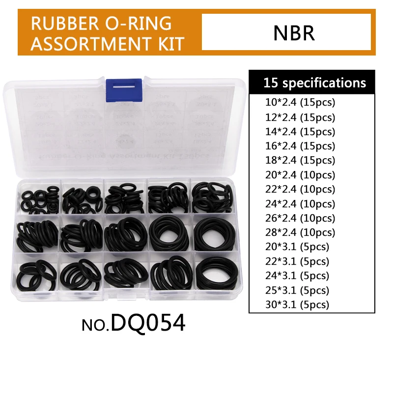 PCP DIY Paintball Tank Air Refilling NBR Sealing O-rings Rubber Washer Durable Seal Gasket Replacement 15 Sizes 150pcs/SET DQ054