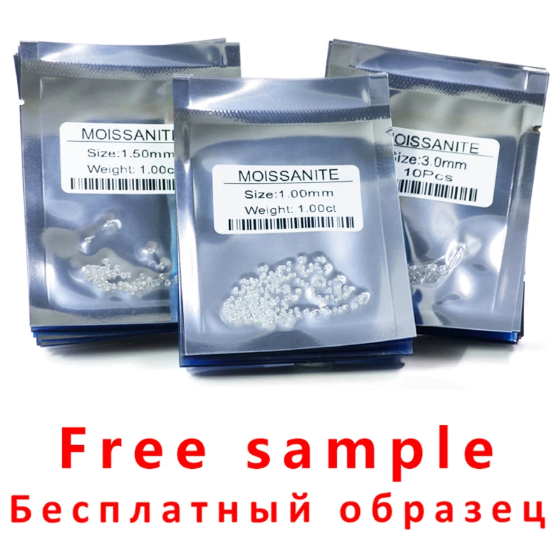 [Muestra gratis] Piedra moissanita de diamante cultivada en laboratorio premium color D fábrica de piedra moissanita suelta GRA al por mayor 0.1ct-30ct
